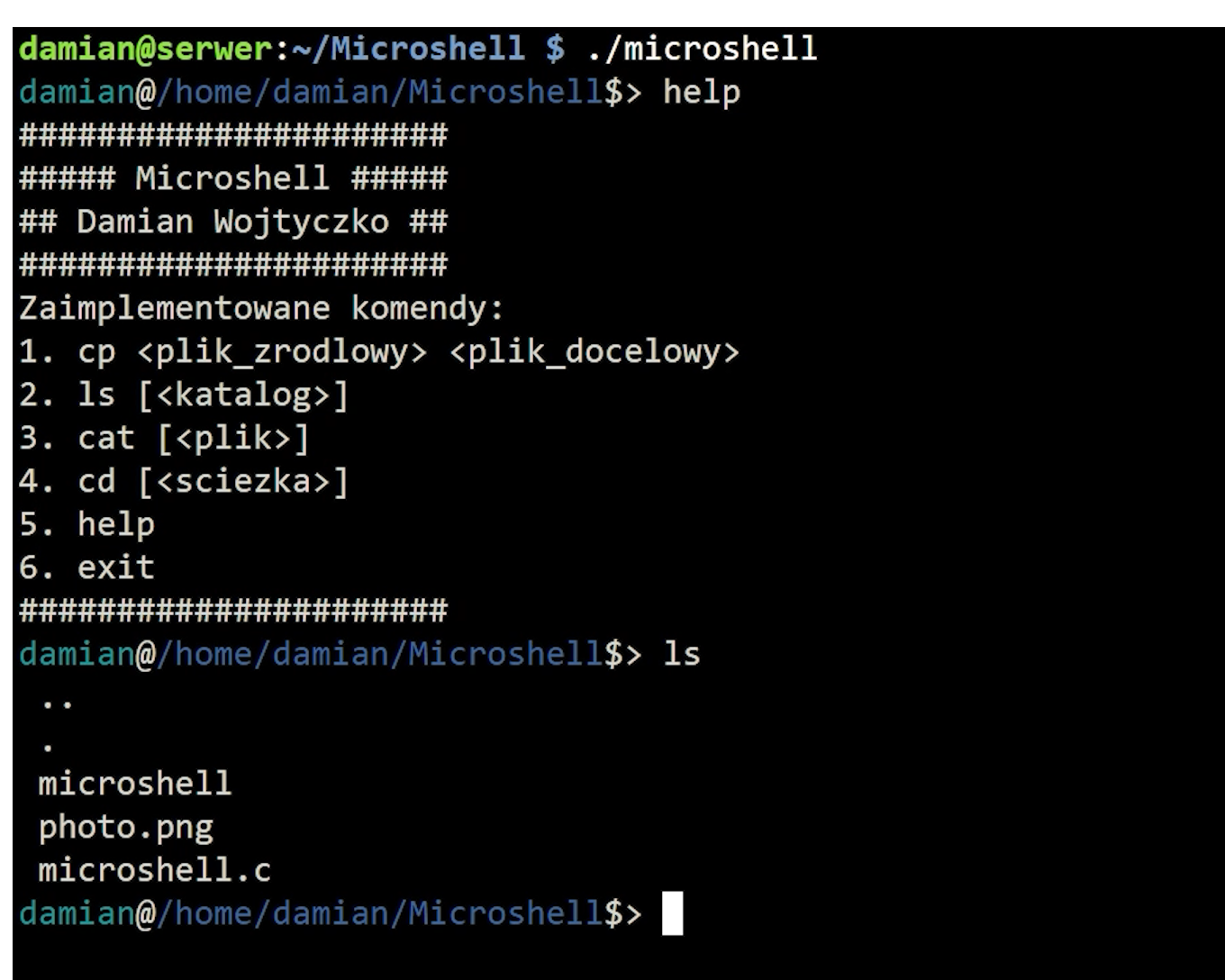 Zrzut ekranu z aplikacji