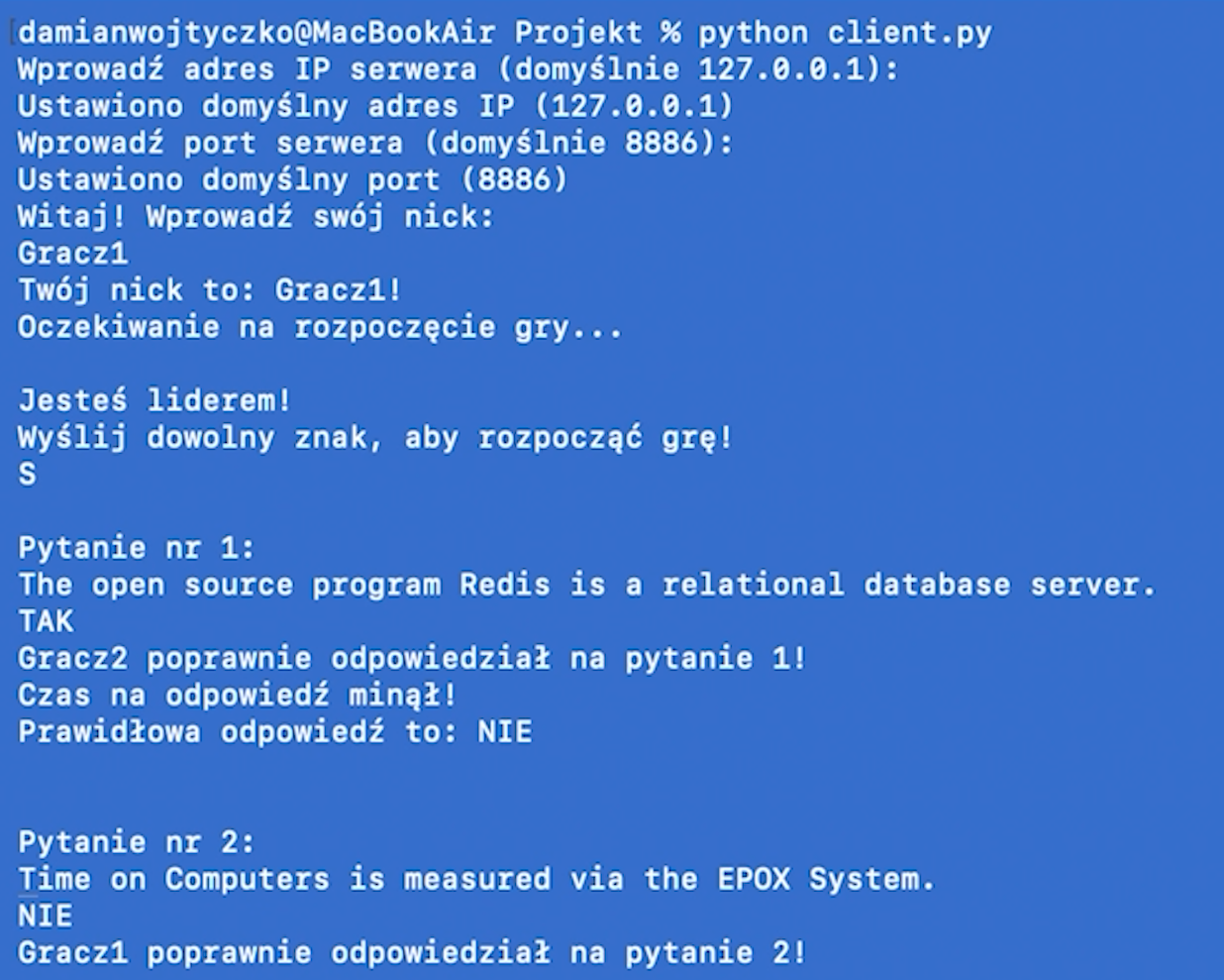 Zrzut ekranu z aplikacji